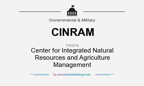 What does CINRAM mean? It stands for Center for Integrated Natural Resources and Agriculture Management