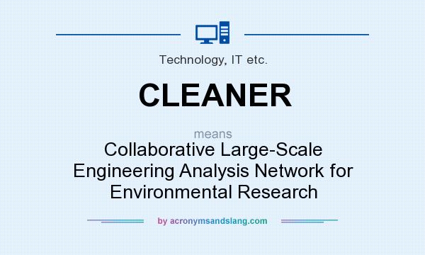What does CLEANER mean? It stands for Collaborative Large-Scale Engineering Analysis Network for Environmental Research
