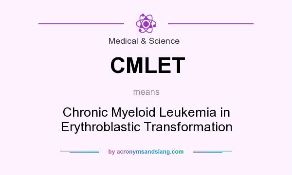 What does CMLET mean? It stands for Chronic Myeloid Leukemia in Erythroblastic Transformation