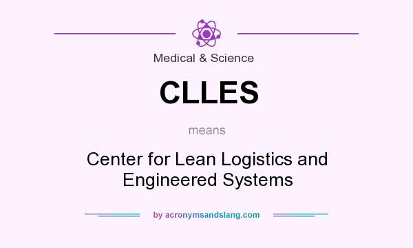 What does CLLES mean? It stands for Center for Lean Logistics and Engineered Systems