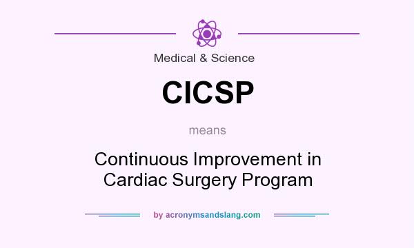 What does CICSP mean? It stands for Continuous Improvement in Cardiac Surgery Program