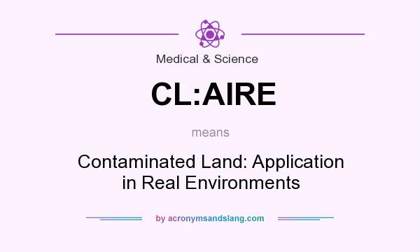 What does CL:AIRE mean? It stands for Contaminated Land: Application in Real Environments