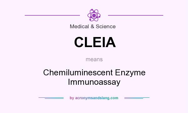 What does CLEIA mean? It stands for Chemiluminescent Enzyme Immunoassay