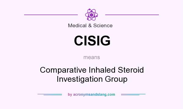 What does CISIG mean? It stands for Comparative Inhaled Steroid Investigation Group