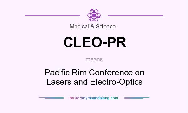 What does CLEO-PR mean? It stands for Pacific Rim Conference on Lasers and Electro-Optics