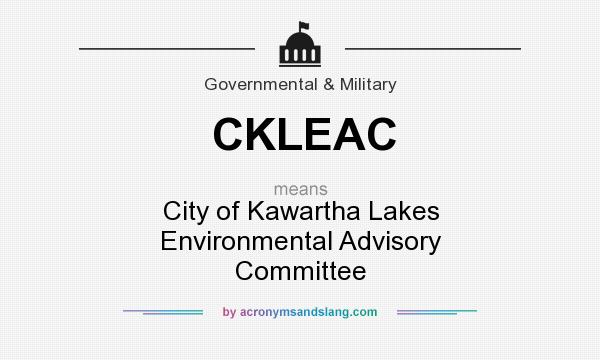 What does CKLEAC mean? It stands for City of Kawartha Lakes Environmental Advisory Committee