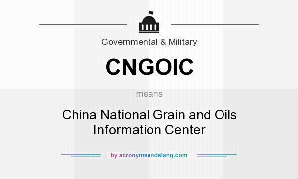 What does CNGOIC mean? It stands for China National Grain and Oils Information Center