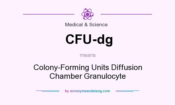 What does CFU-dg mean? It stands for Colony-Forming Units Diffusion Chamber Granulocyte