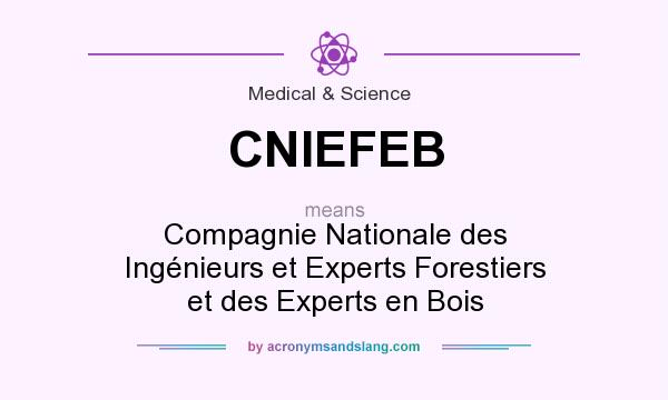 What does CNIEFEB mean? It stands for Compagnie Nationale des Ingénieurs et Experts Forestiers et des Experts en Bois