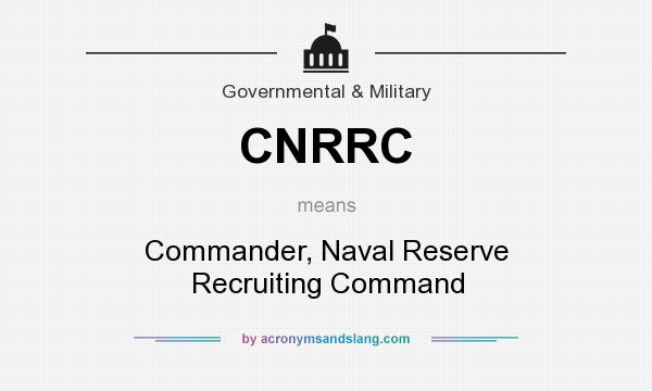 What does CNRRC mean? It stands for Commander, Naval Reserve Recruiting Command