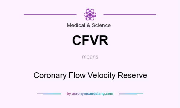 What does CFVR mean? It stands for Coronary Flow Velocity Reserve