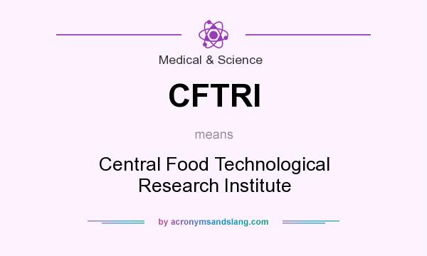 What does CFTRI mean? It stands for Central Food Technological Research Institute