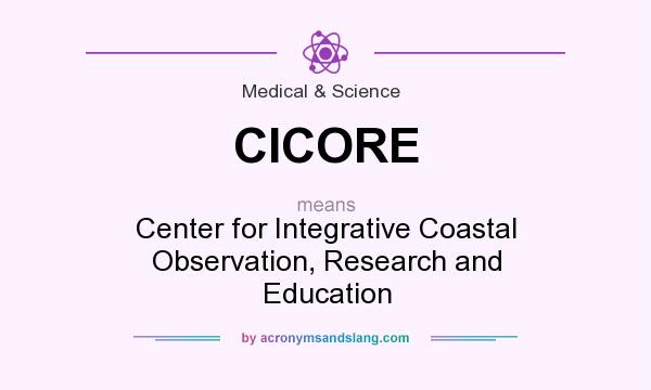 What does CICORE mean? It stands for Center for Integrative Coastal Observation, Research and Education