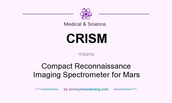 What does CRISM mean? It stands for Compact Reconnaissance Imaging Spectrometer for Mars
