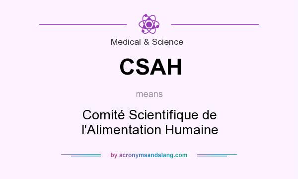 What does CSAH mean? It stands for Comité Scientifique de l`Alimentation Humaine