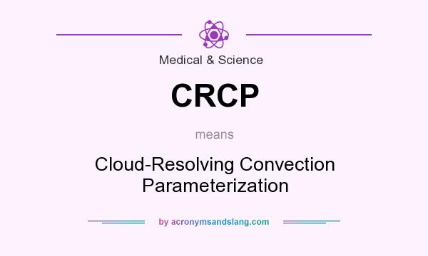 What does CRCP mean? It stands for Cloud-Resolving Convection Parameterization