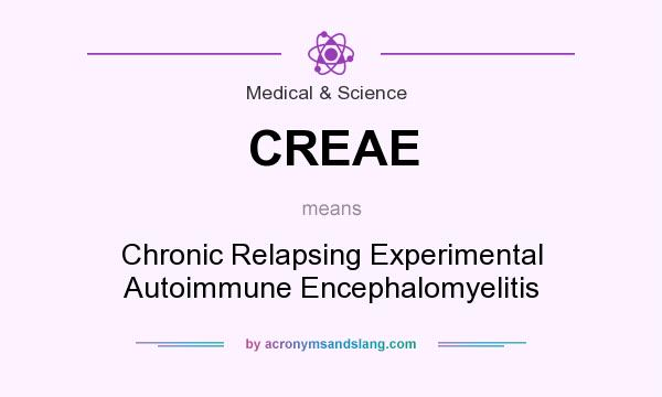 What does CREAE mean? It stands for Chronic Relapsing Experimental Autoimmune Encephalomyelitis