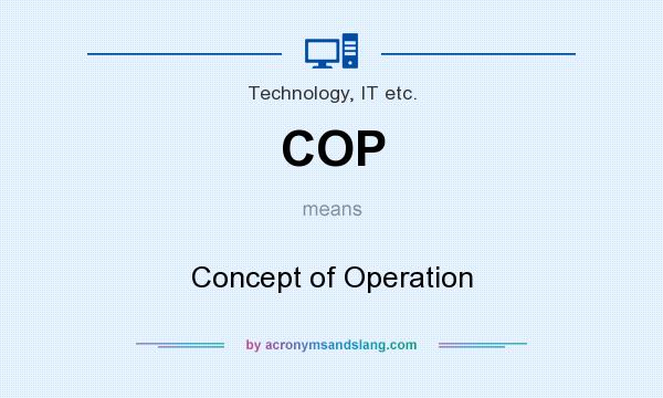 What does COP mean? It stands for Concept of Operation