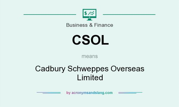 What does CSOL mean? It stands for Cadbury Schweppes Overseas Limited