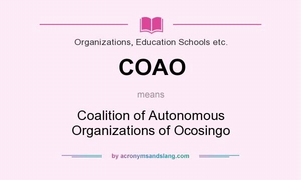 What does COAO mean? It stands for Coalition of Autonomous Organizations of Ocosingo