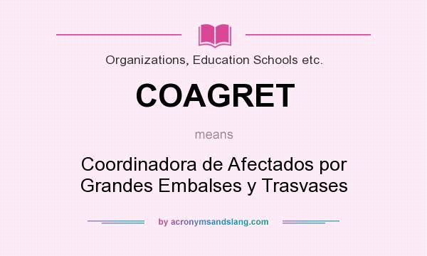 What does COAGRET mean? It stands for Coordinadora de Afectados por Grandes Embalses y Trasvases