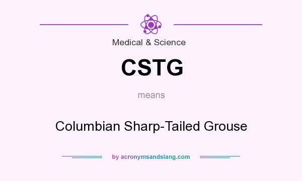 What does CSTG mean? It stands for Columbian Sharp-Tailed Grouse