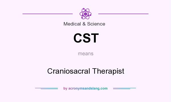 What does CST mean? It stands for Craniosacral Therapist