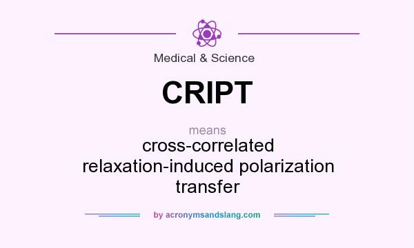 What does CRIPT mean? It stands for cross-correlated relaxation-induced polarization transfer