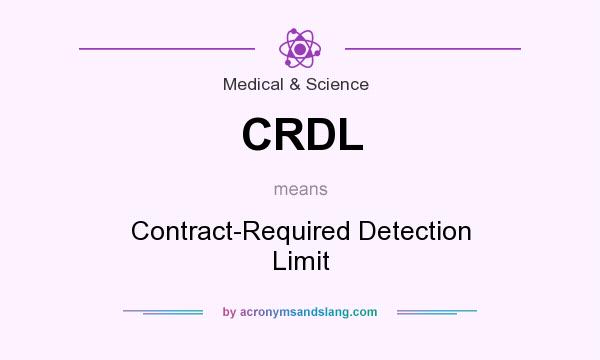 What does CRDL mean? It stands for Contract-Required Detection Limit