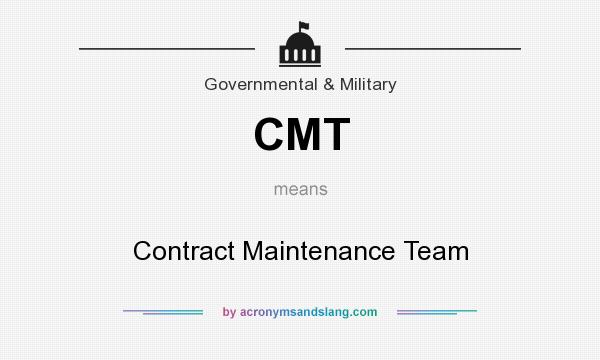 What does CMT mean? It stands for Contract Maintenance Team