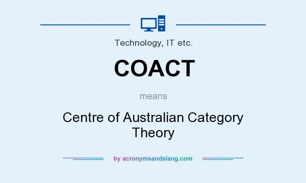 What does COACT mean? It stands for Centre of Australian Category Theory