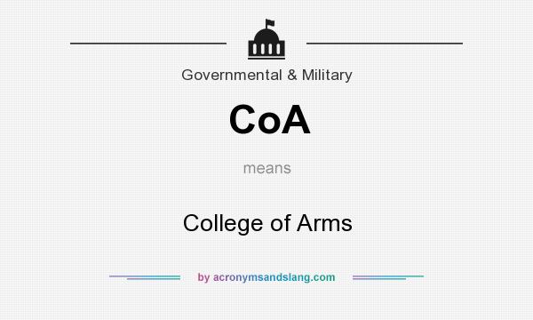 What does CoA mean? It stands for College of Arms