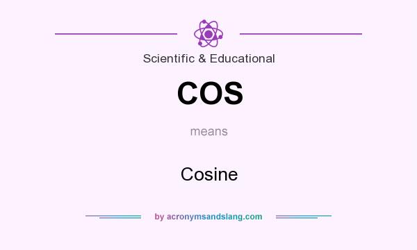 What does COS mean? It stands for Cosine