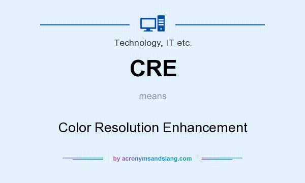 What does CRE mean? It stands for Color Resolution Enhancement
