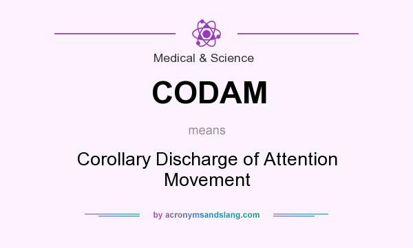 What does CODAM mean? It stands for Corollary Discharge of Attention Movement