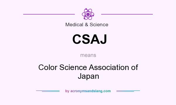 What does CSAJ mean? It stands for Color Science Association of Japan