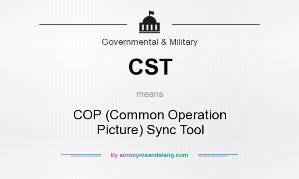 What does CST mean? It stands for COP (Common Operation Picture) Sync Tool