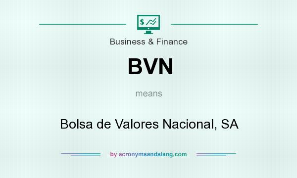 What does BVN mean? It stands for Bolsa de Valores Nacional, SA