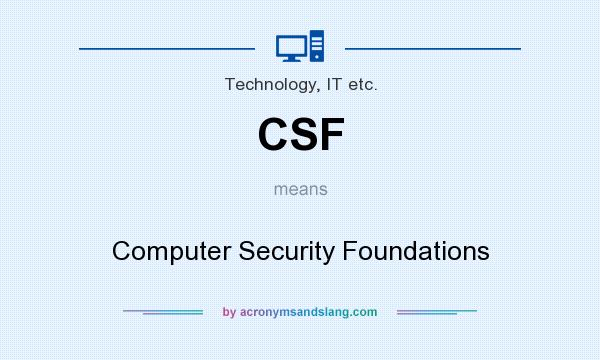 What does CSF mean? It stands for Computer Security Foundations