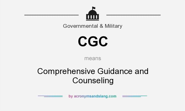 What does CGC mean? It stands for Comprehensive Guidance and Counseling