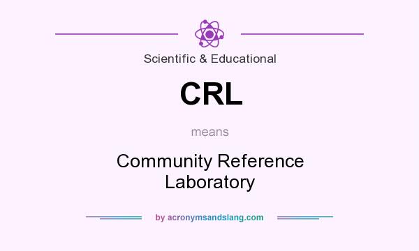 What does CRL mean? It stands for Community Reference Laboratory