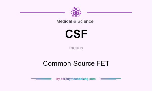 What does CSF mean? It stands for Common-Source FET