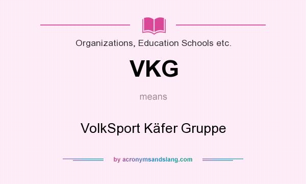 What does VKG mean? It stands for VolkSport Käfer Gruppe