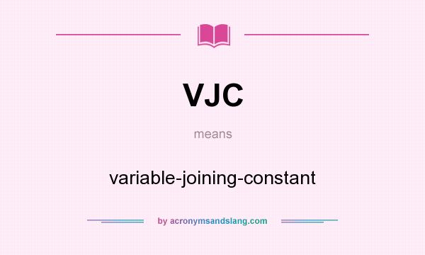 What does VJC mean? It stands for variable-joining-constant