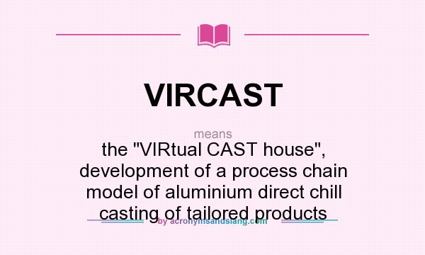 What does VIRCAST mean? It stands for the VIRtual CAST house, development of a process chain model of aluminium direct chill casting of tailored products