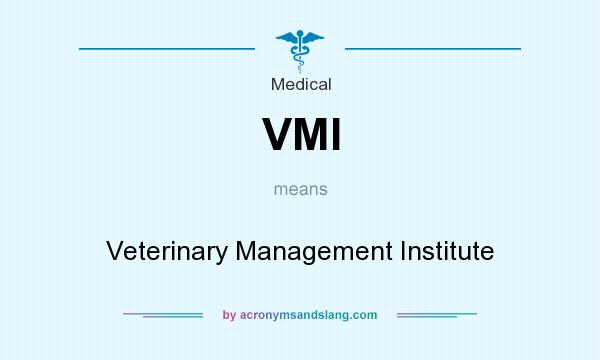What does VMI mean? It stands for Veterinary Management Institute