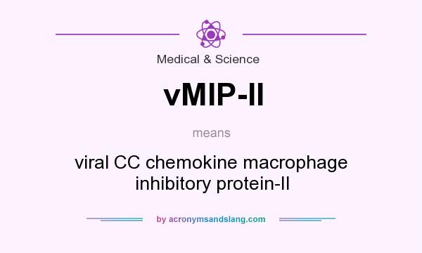 What does vMIP-II mean? It stands for viral CC chemokine macrophage inhibitory protein-II