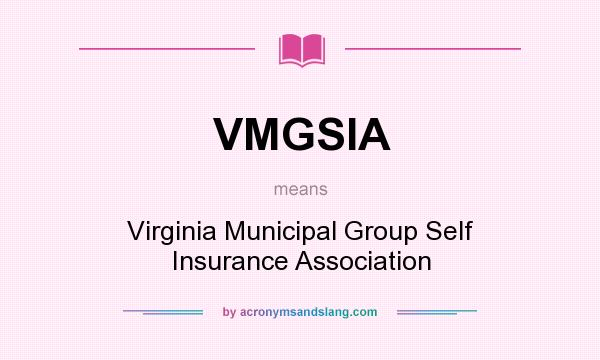 What does VMGSIA mean? It stands for Virginia Municipal Group Self Insurance Association