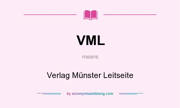 What does VML mean? It stands for Verlag Münster Leitseite