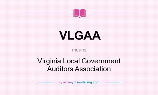 What does VLGAA mean? It stands for Virginia Local Government Auditors Association
